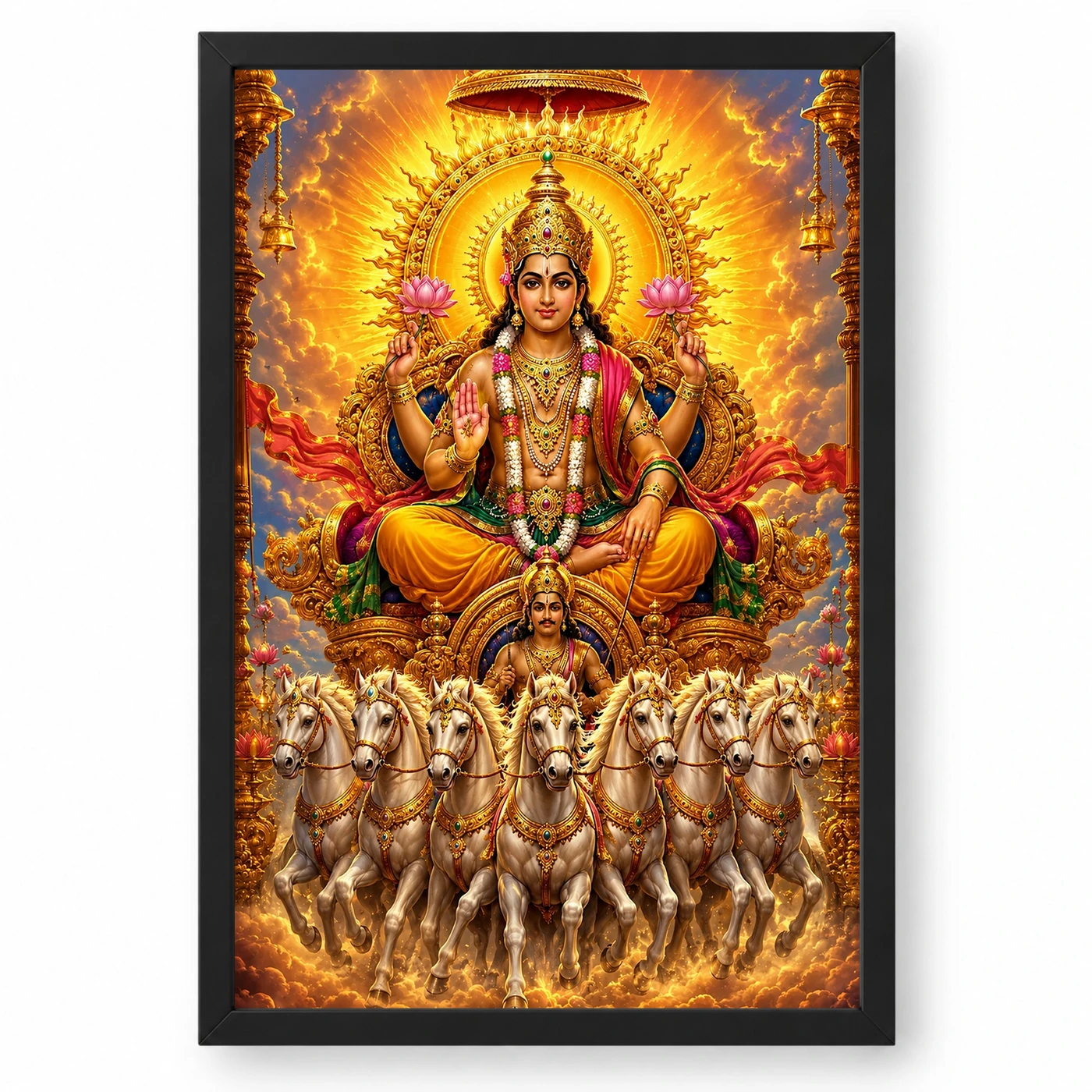 Surya Dev Royal Jewel-Toned Portrait Photo Frame