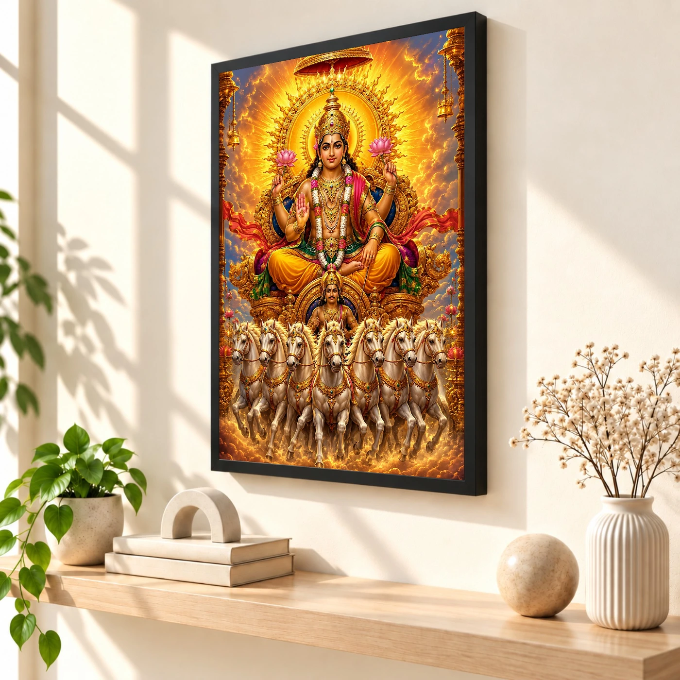 Surya Dev Royal Jewel-Toned Portrait Photo Frame, view 2