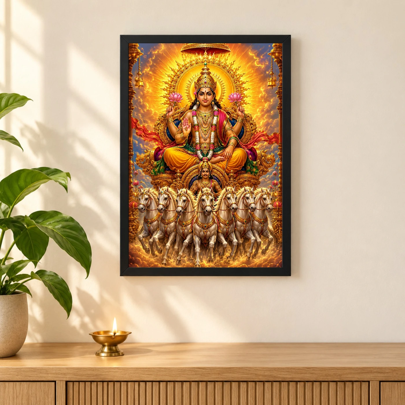 Surya Dev Royal Jewel-Toned Portrait Photo Frame, view 3