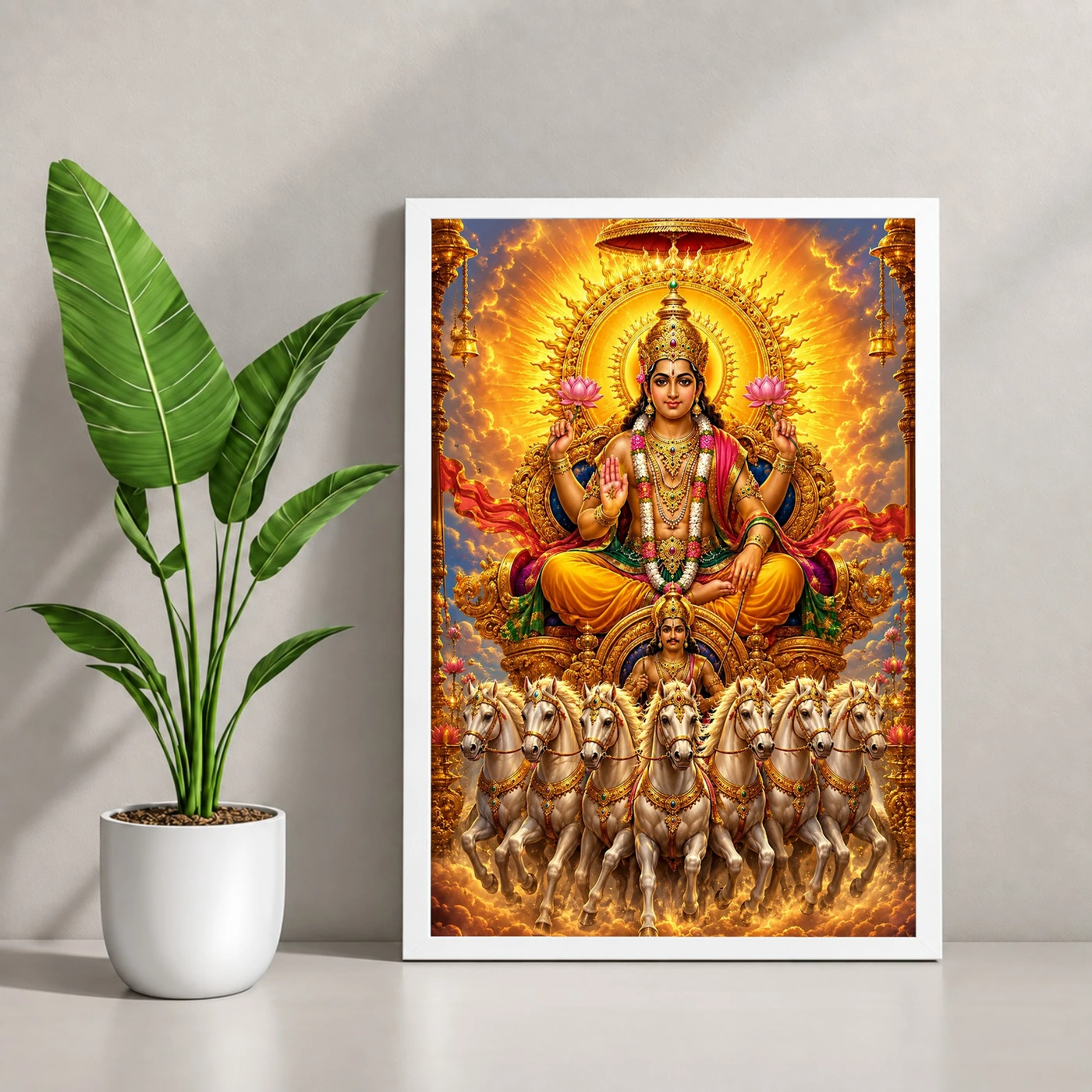 Surya Dev Royal Jewel-Toned Portrait Photo Frame, view 4