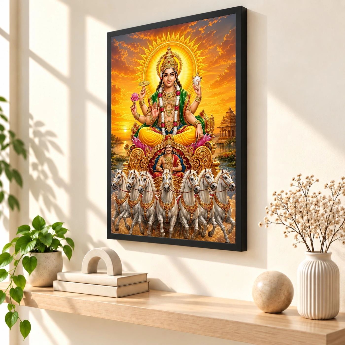 Surya Dev Serene Sunrise Blessing Photo Frame, view 2