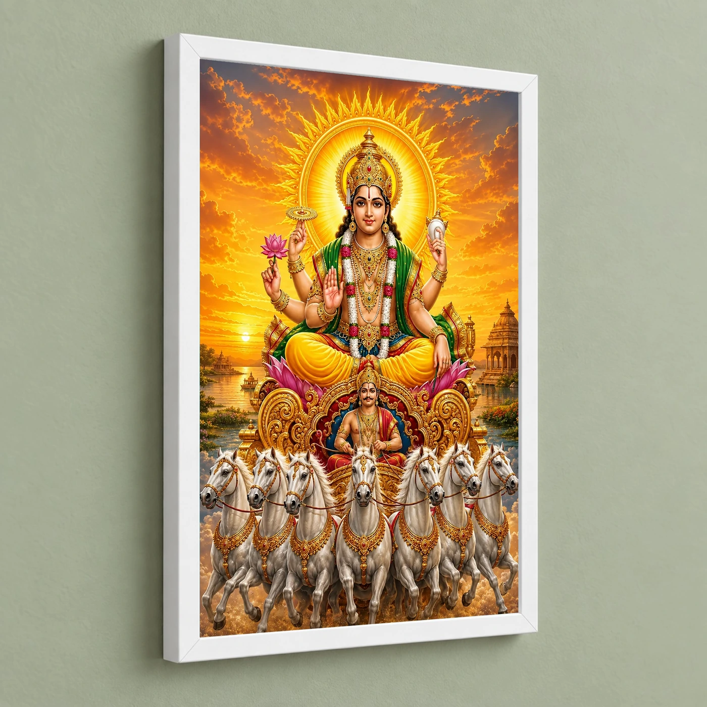 Surya Dev Serene Sunrise Blessing Photo Frame, view 5