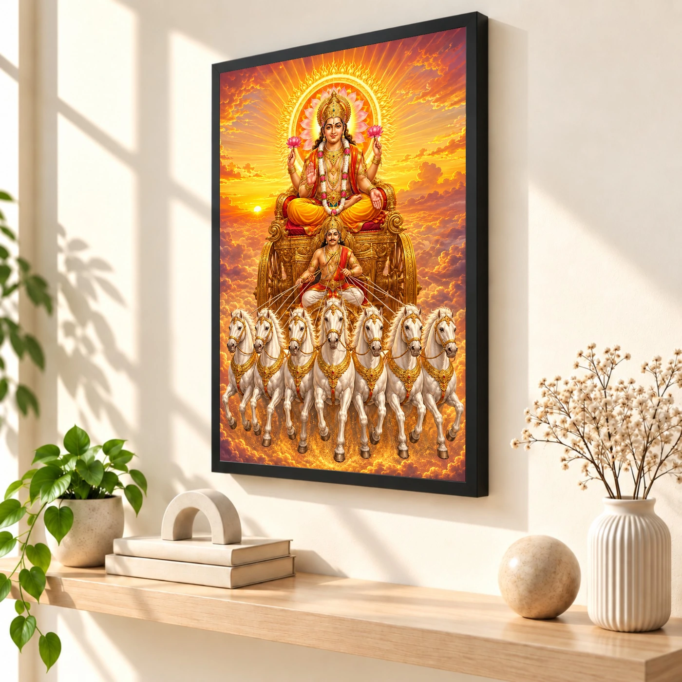 Surya Dev Seven Horses Sunrise Photo Frame, view 2