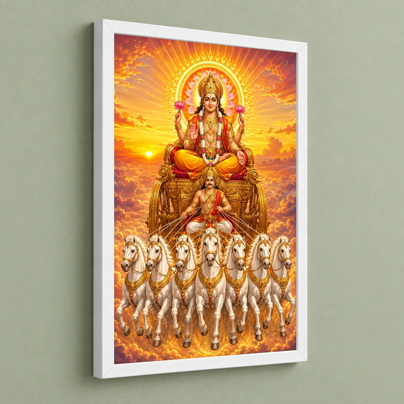 Surya Dev Seven Horses Sunrise Photo Frame, view 5