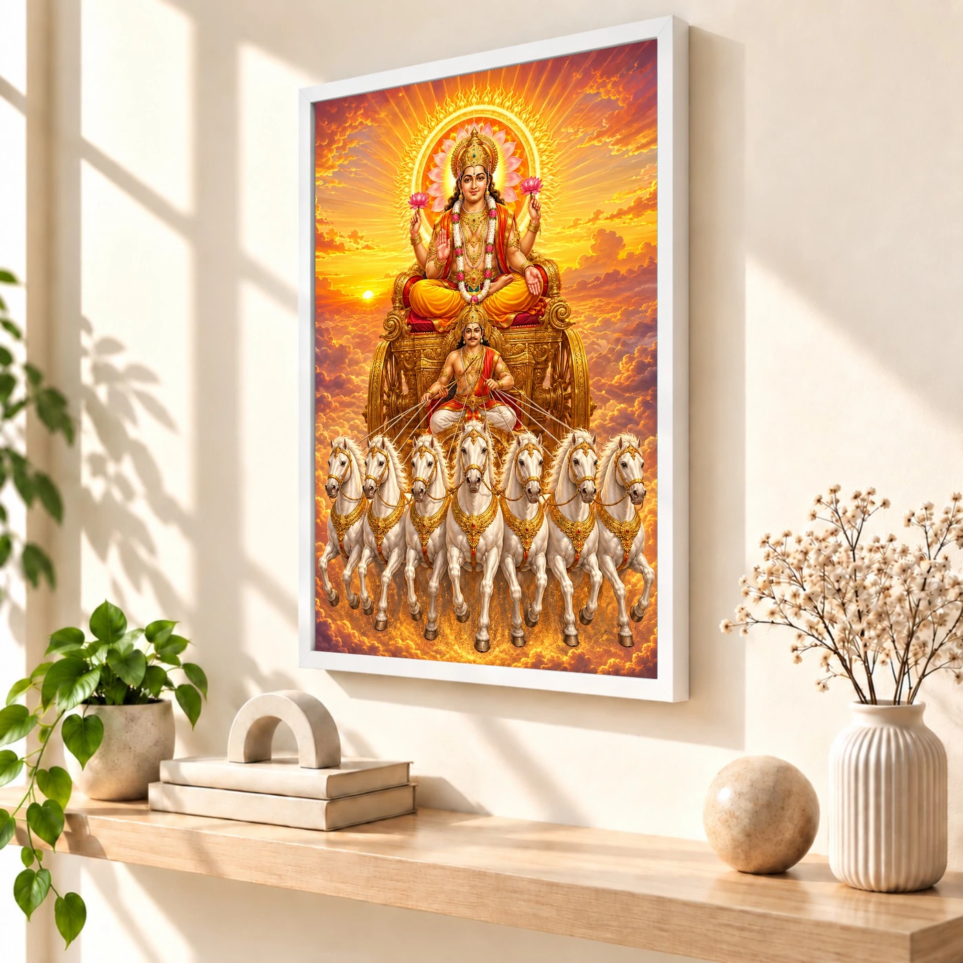 Surya Dev Seven Horses Sunrise Photo Frame, view 7