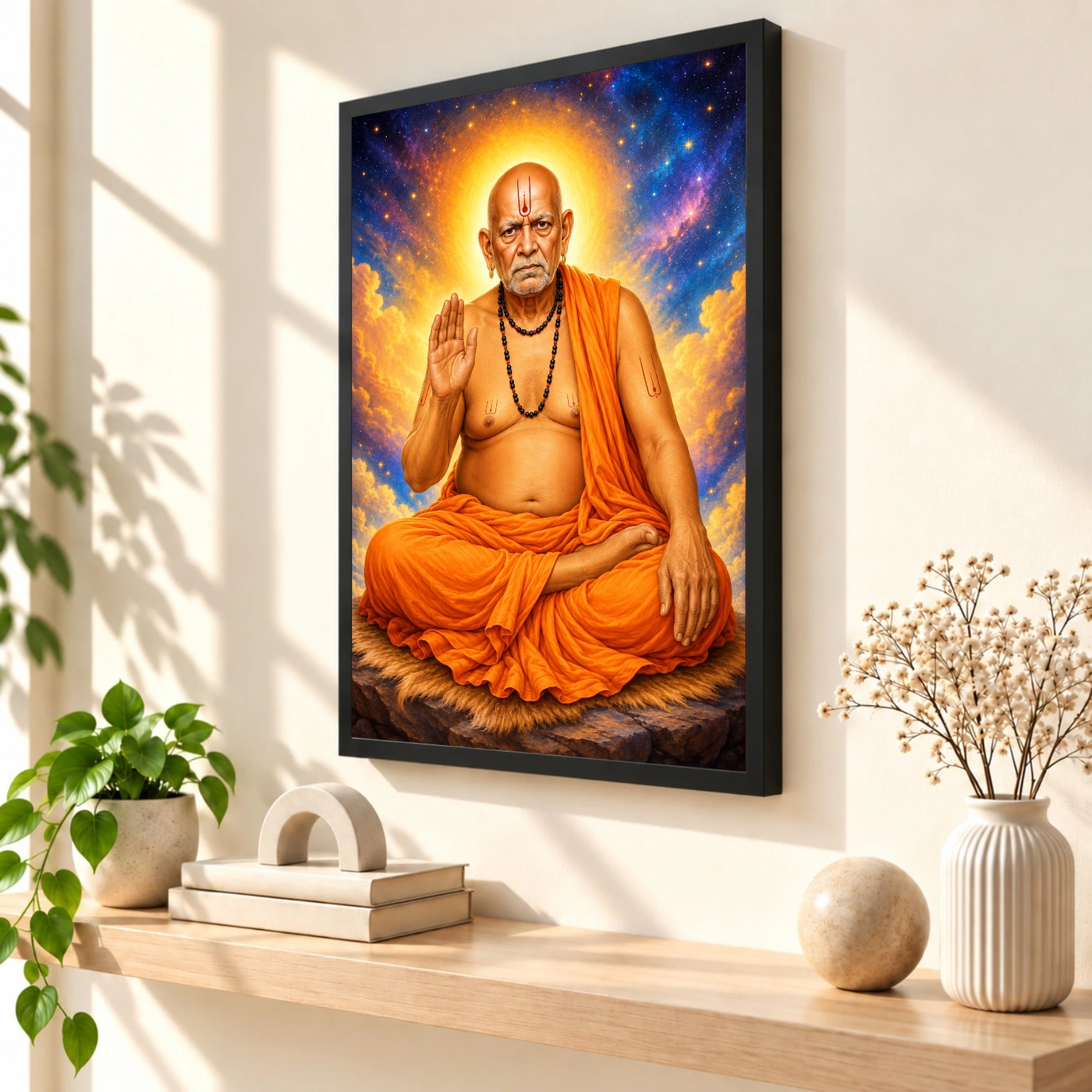 Swami Samarth Cosmic Celestial Aura Photo Frame, view 2