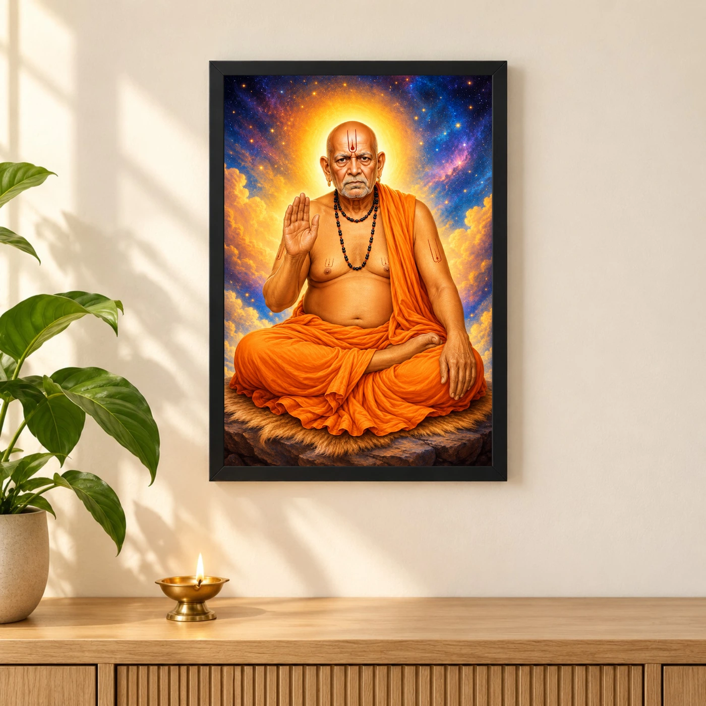 Swami Samarth Cosmic Celestial Aura Photo Frame, view 3