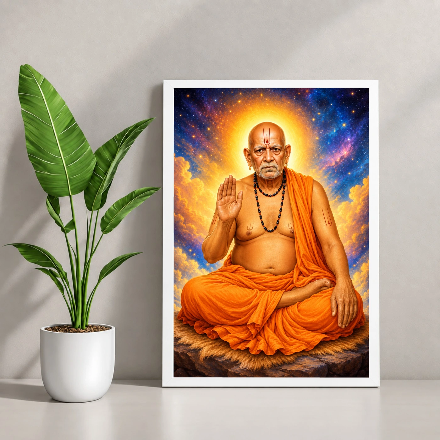 Swami Samarth Cosmic Celestial Aura Photo Frame, view 4