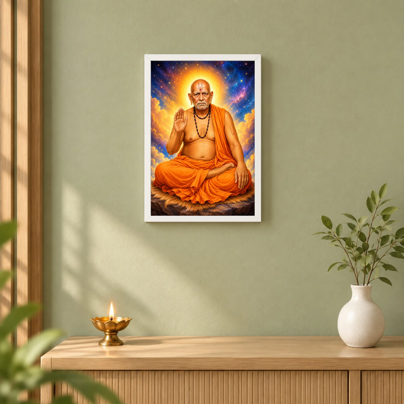 Swami Samarth Cosmic Celestial Aura Photo Frame, view 6
