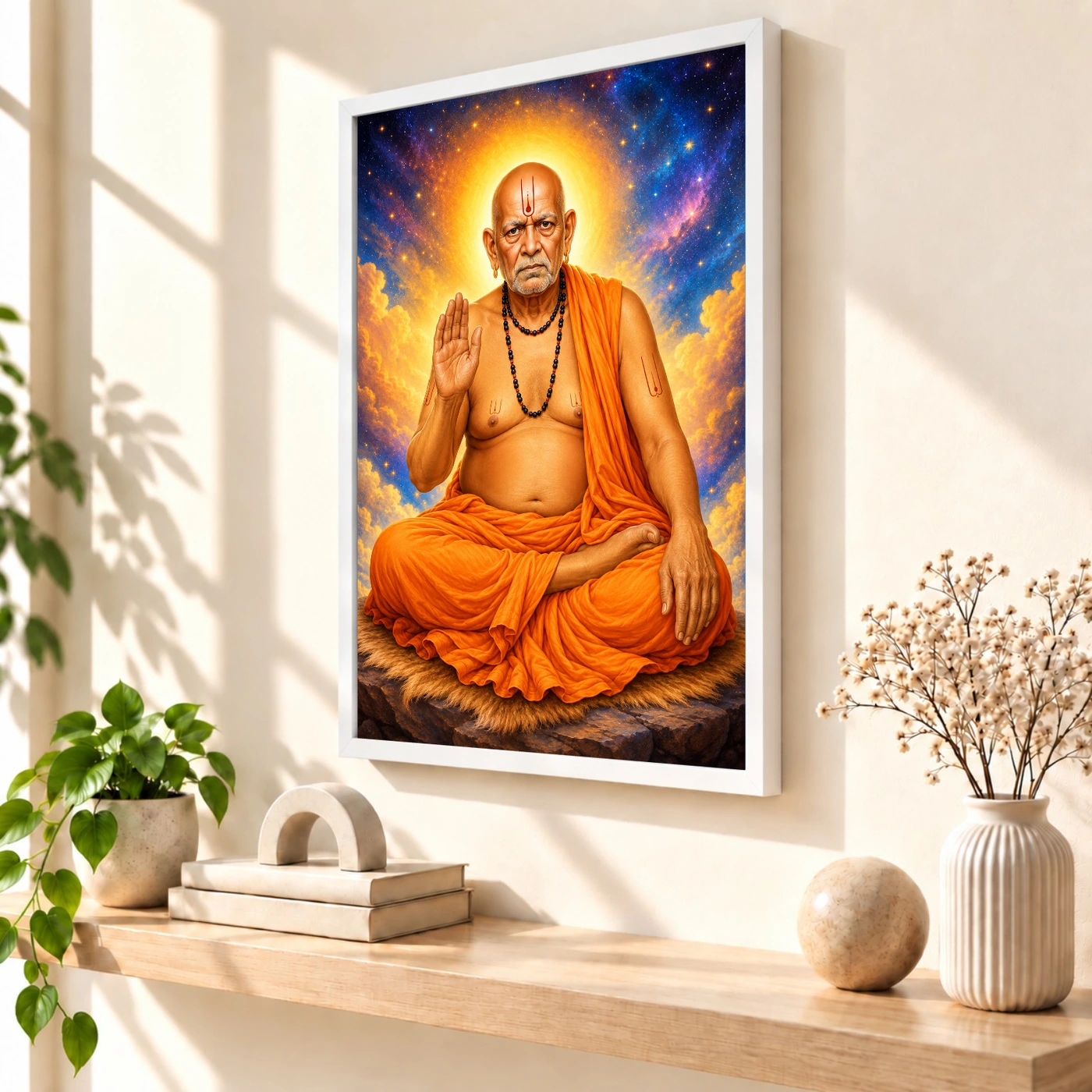 Swami Samarth Cosmic Celestial Aura Photo Frame, view 7