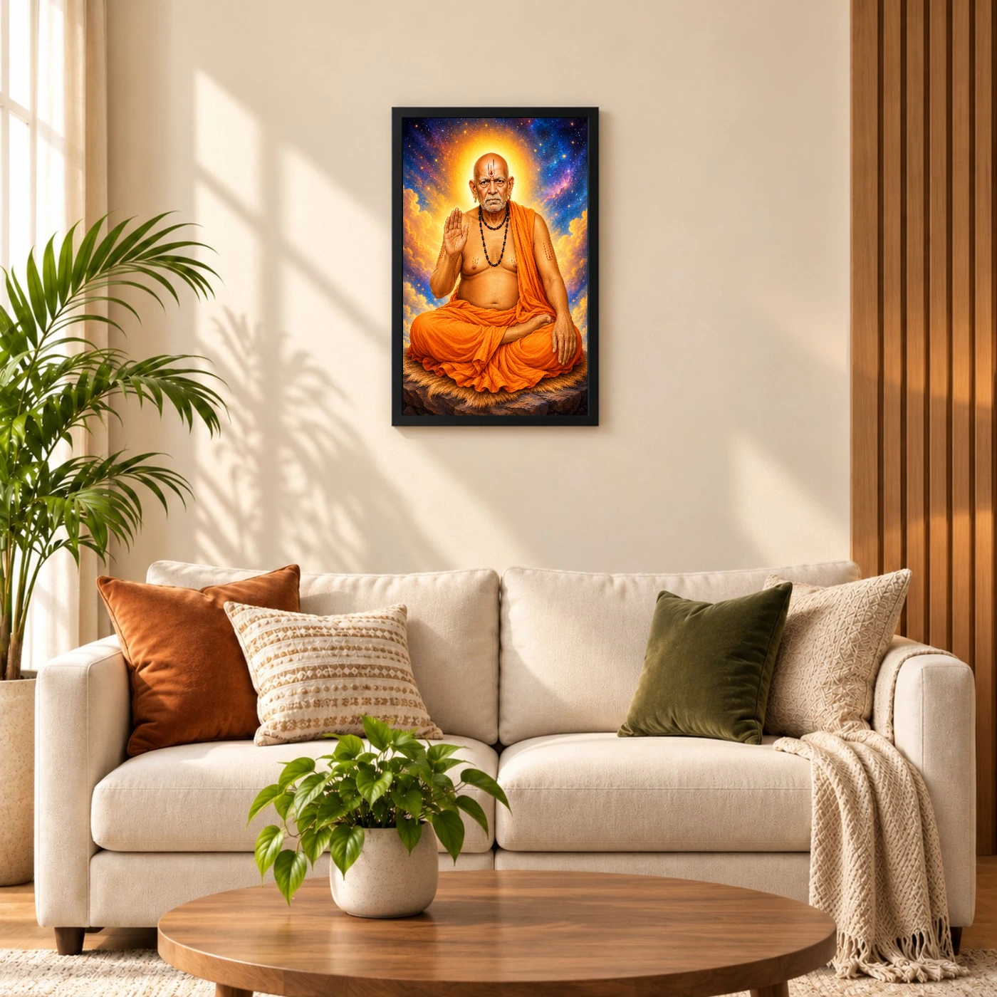 Swami Samarth Cosmic Celestial Aura Photo Frame, view 8