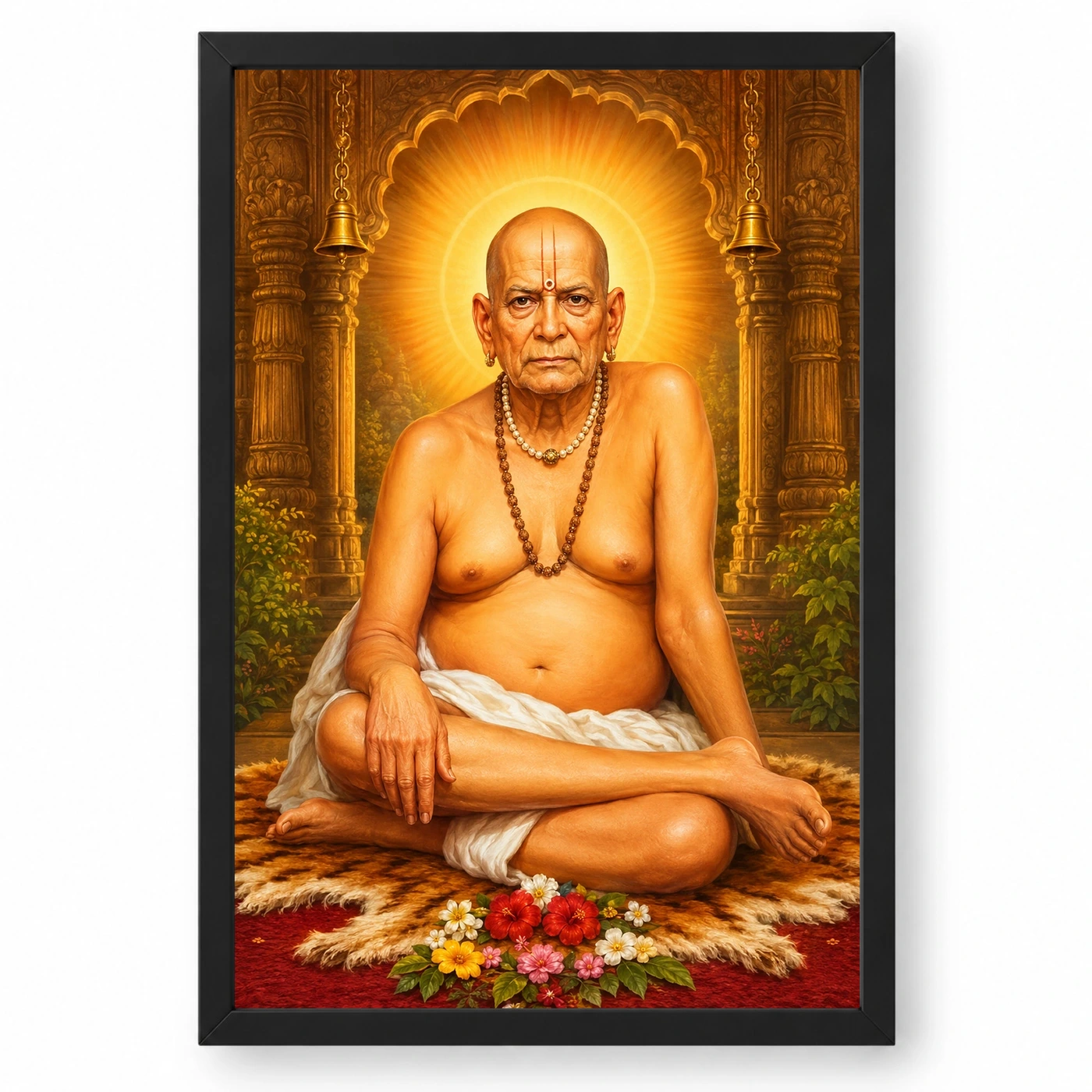 Swami Samarth Heritage Temple Architecture Backdrop Photo Frame
