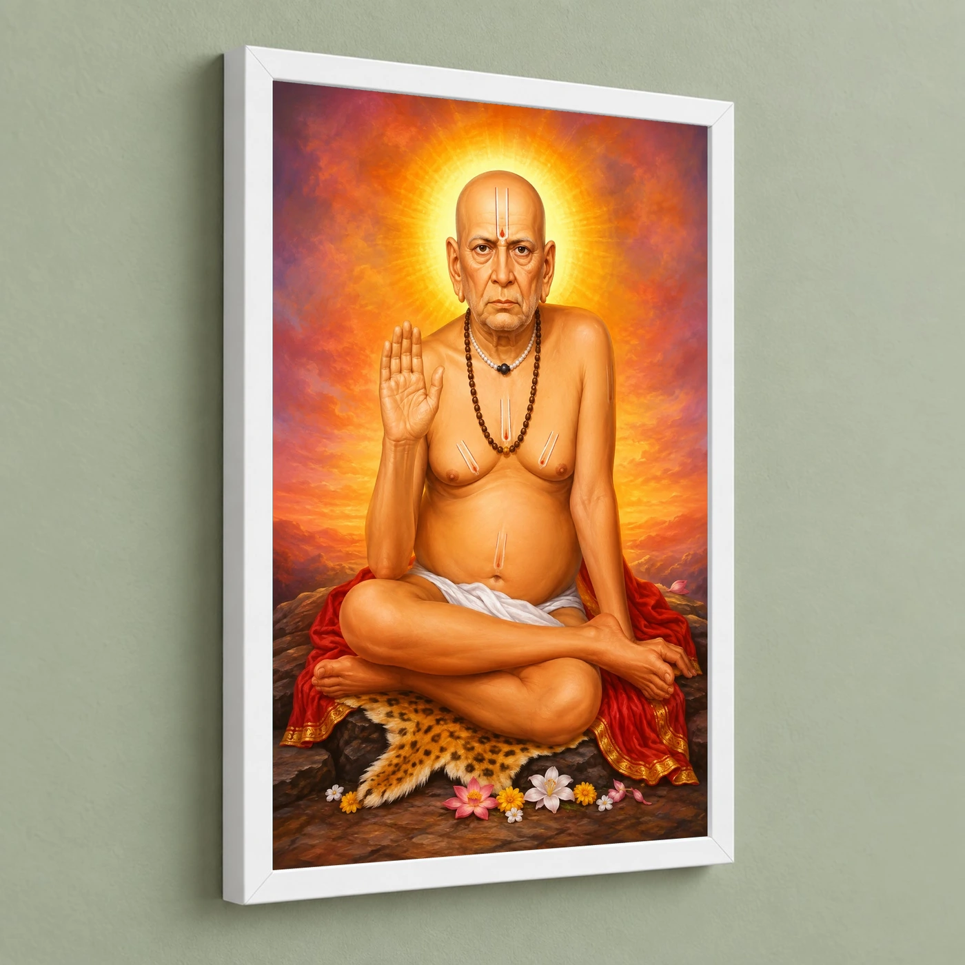 Swami Samarth Vivid Premium Spiritual Poster Art Photo Frame, view 5