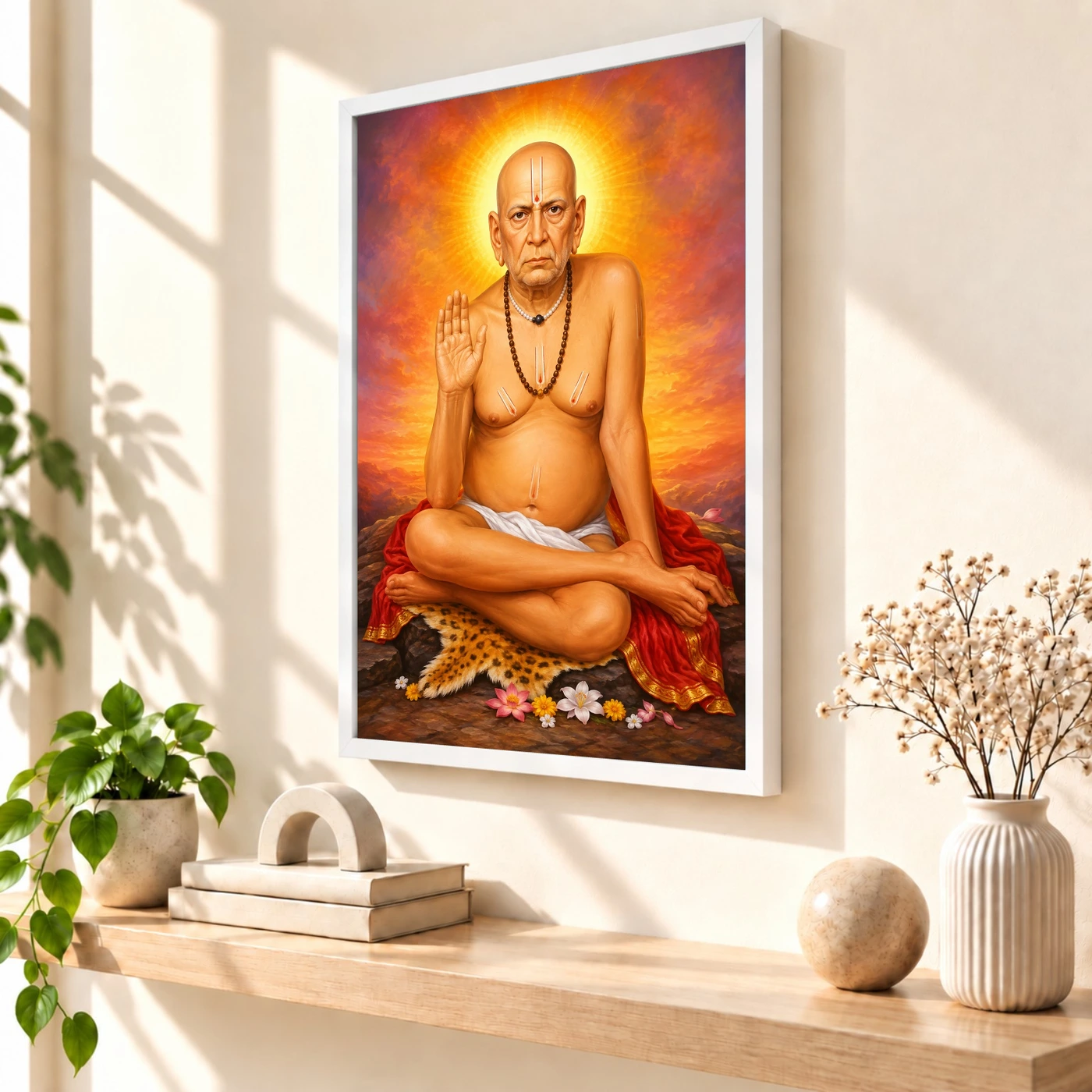 Swami Samarth Vivid Premium Spiritual Poster Art Photo Frame, view 7
