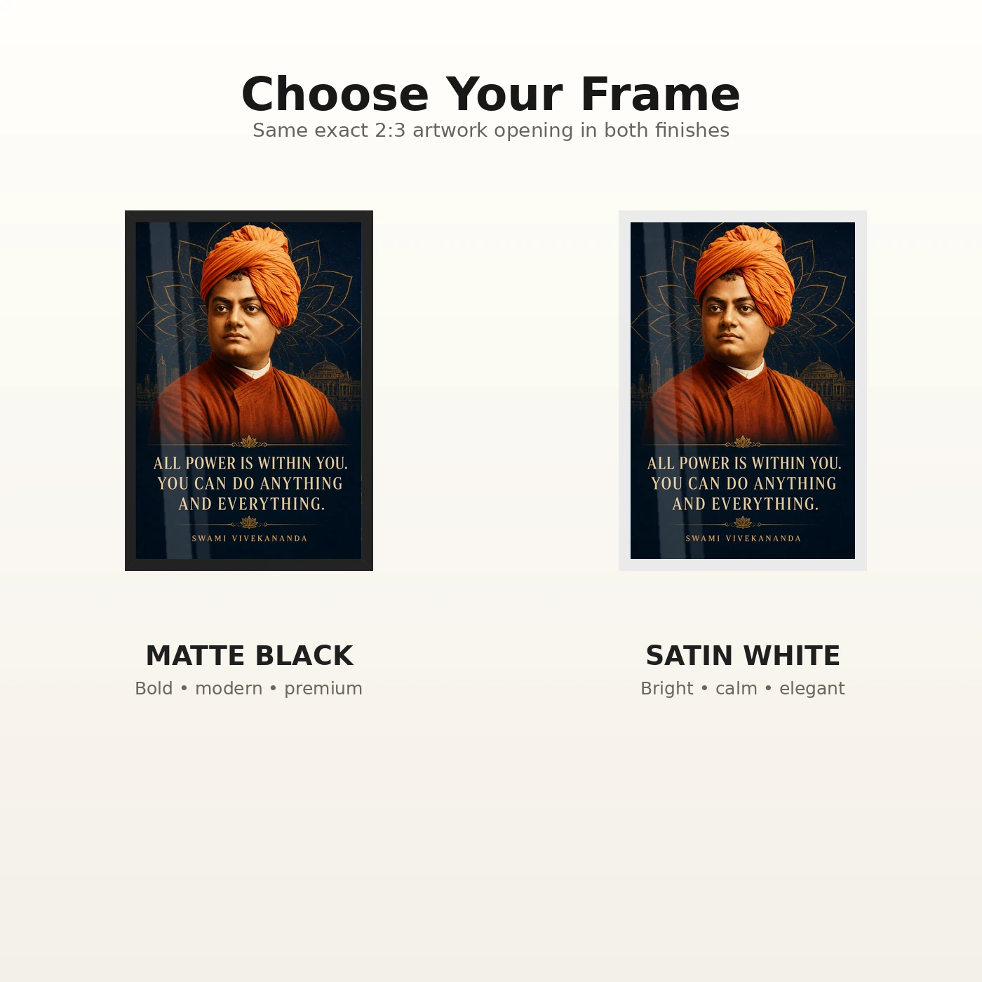 Swami Vivekananda All Power Is Within You Photo Frame, view 7