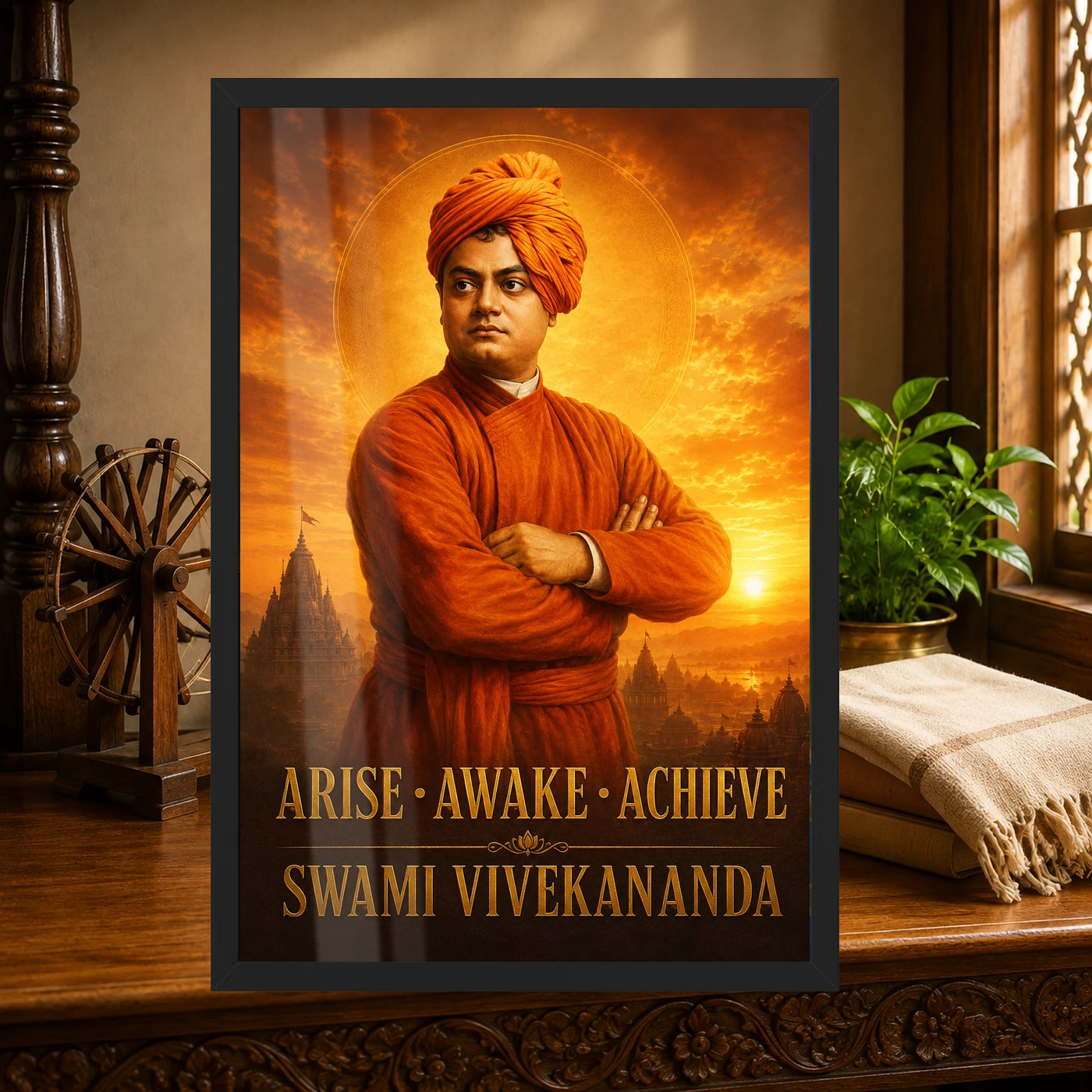 Swami Vivekananda Arise Awake Achieve Premium Photo Frame, view 4