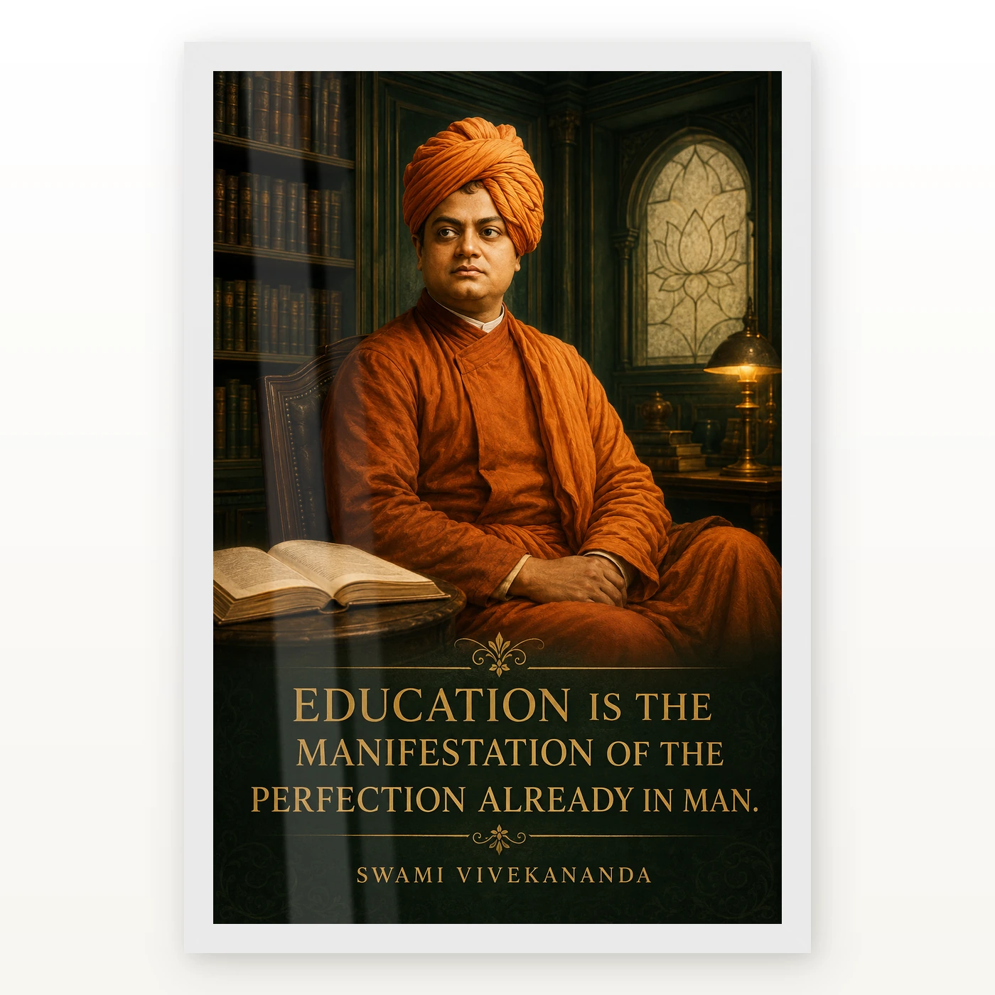 Swami Vivekananda Education Is Manifestation Photo Frame, view 2