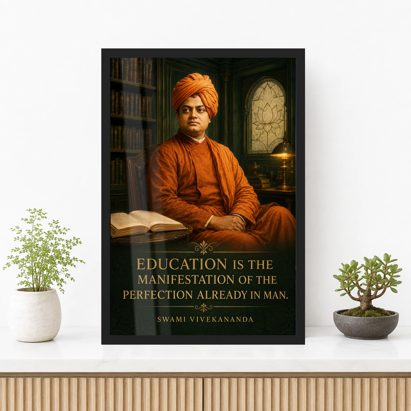 Swami Vivekananda Education Is Manifestation Photo Frame, view 3