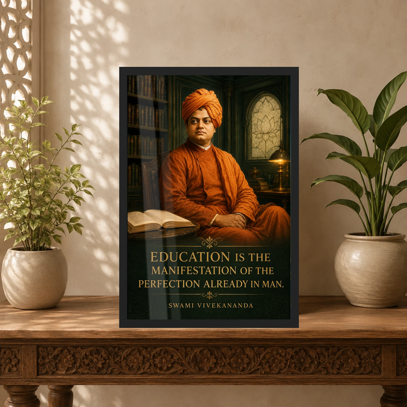 Swami Vivekananda Education Is Manifestation Photo Frame, view 5