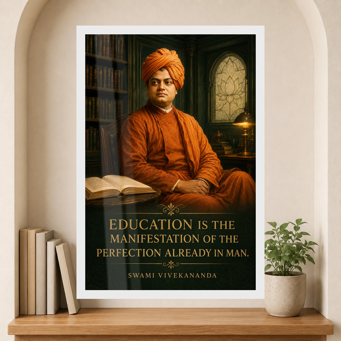 Swami Vivekananda Education Is Manifestation Photo Frame, view 6
