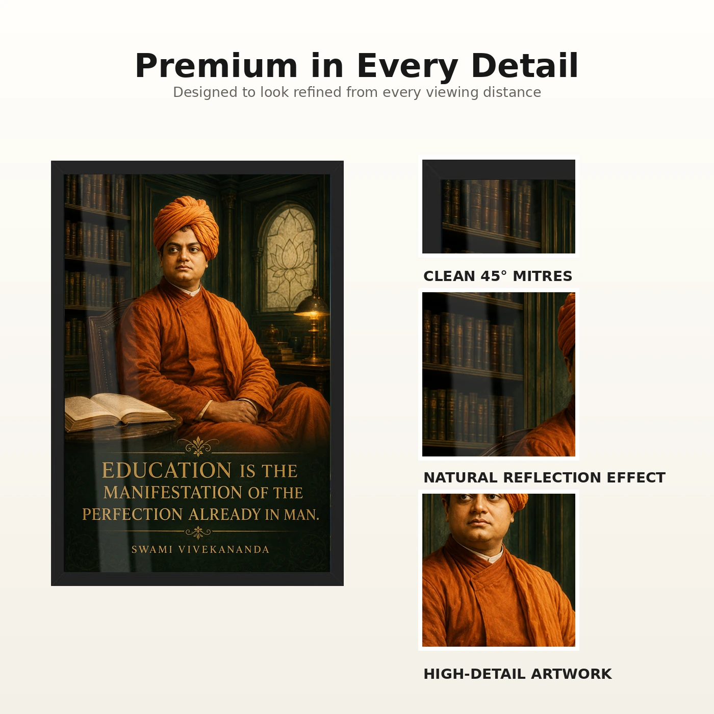 Swami Vivekananda Education Is Manifestation Photo Frame, view 9