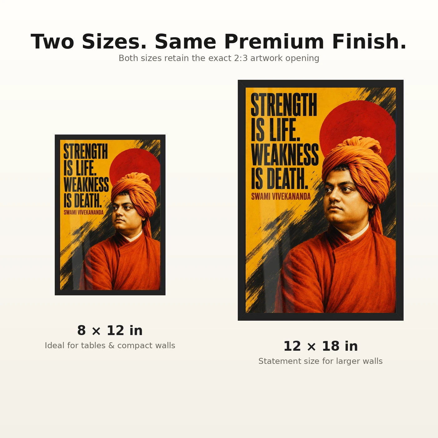 Swami Vivekananda Strength Is Life Quote Photo Frame, view 8