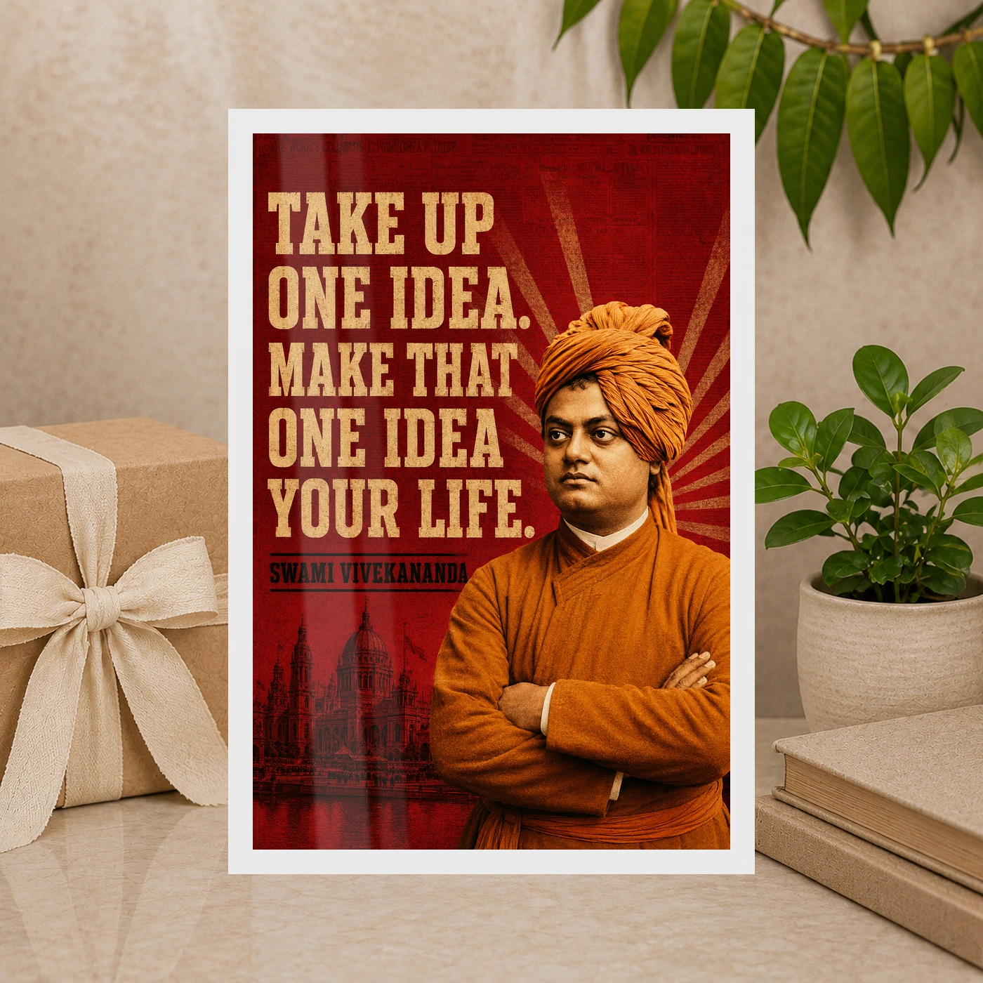 Swami Vivekananda Take Up One Idea Quote Photo Frame, view 10