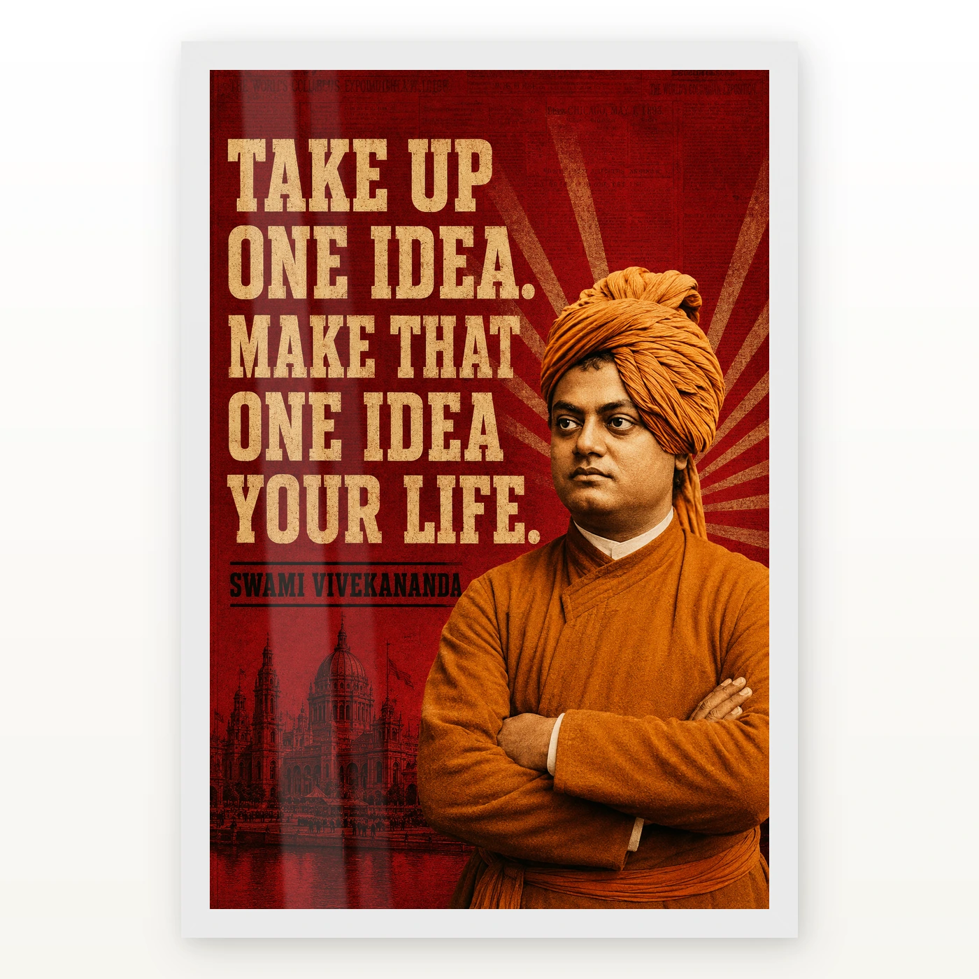 Swami Vivekananda Take Up One Idea Quote Photo Frame, view 2