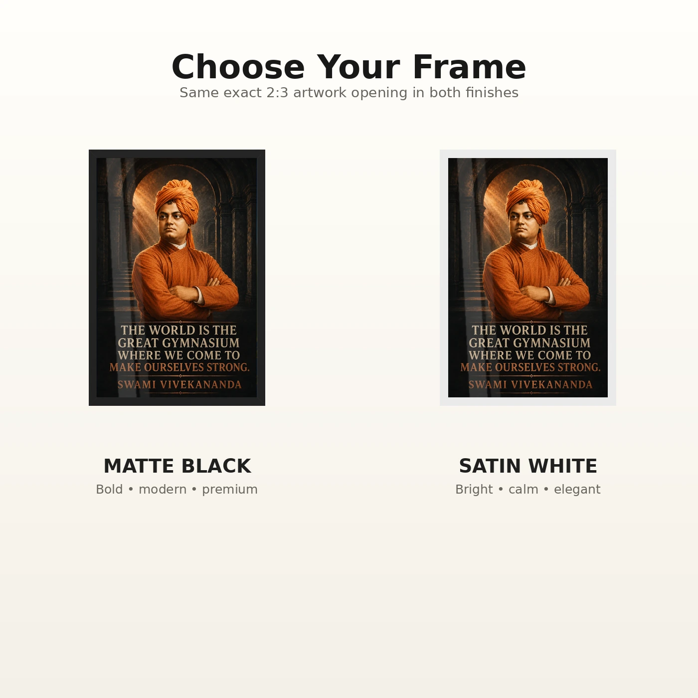 Swami Vivekananda World Is a Great Gymnasium Photo Frame, view 7