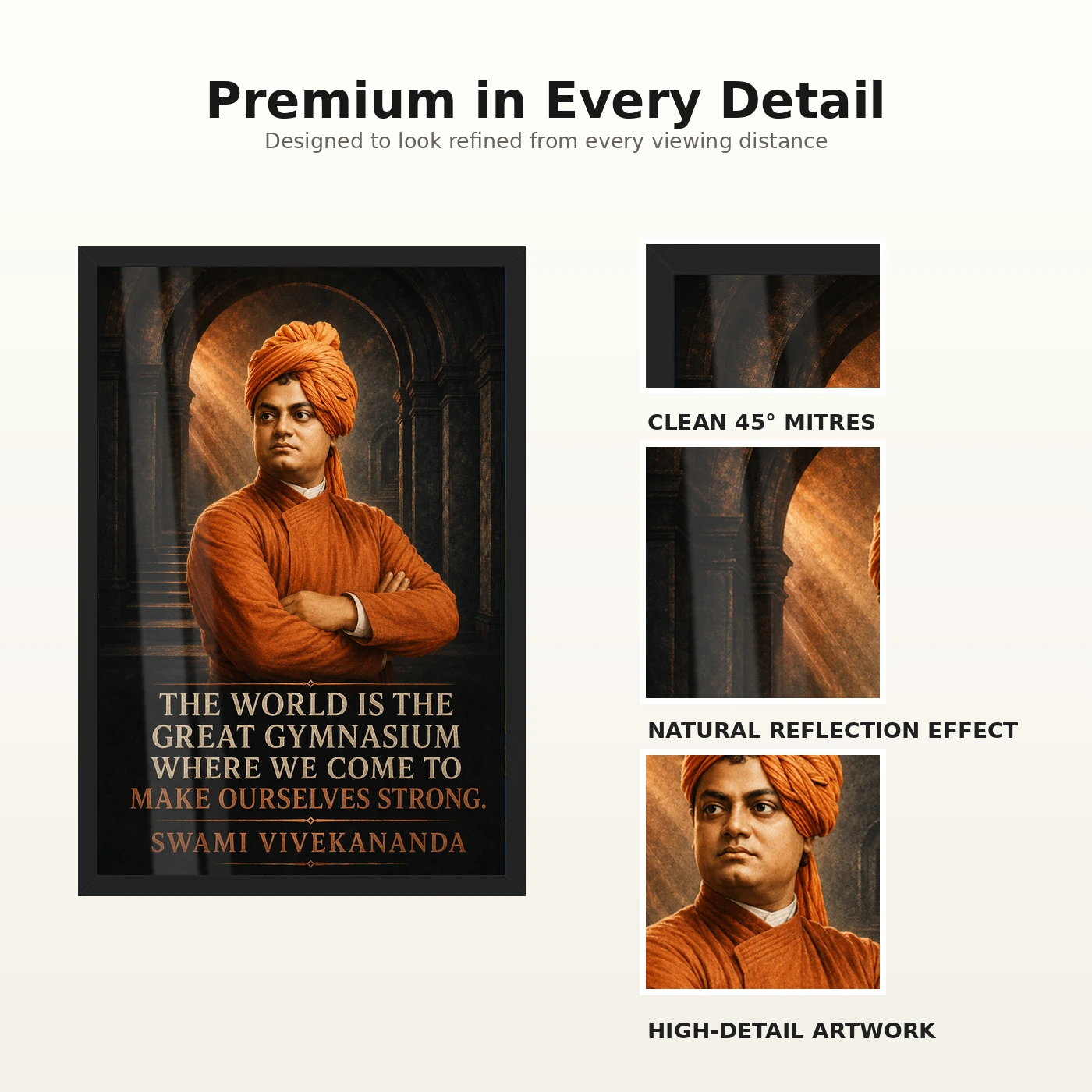 Swami Vivekananda World Is a Great Gymnasium Photo Frame, view 9