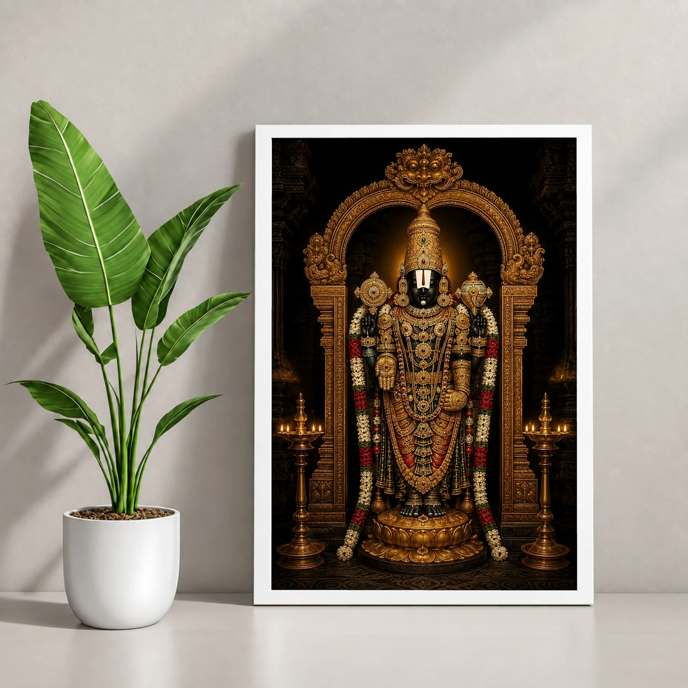 Tirupati Balaji — Black Gold Darshan Frame, view 4