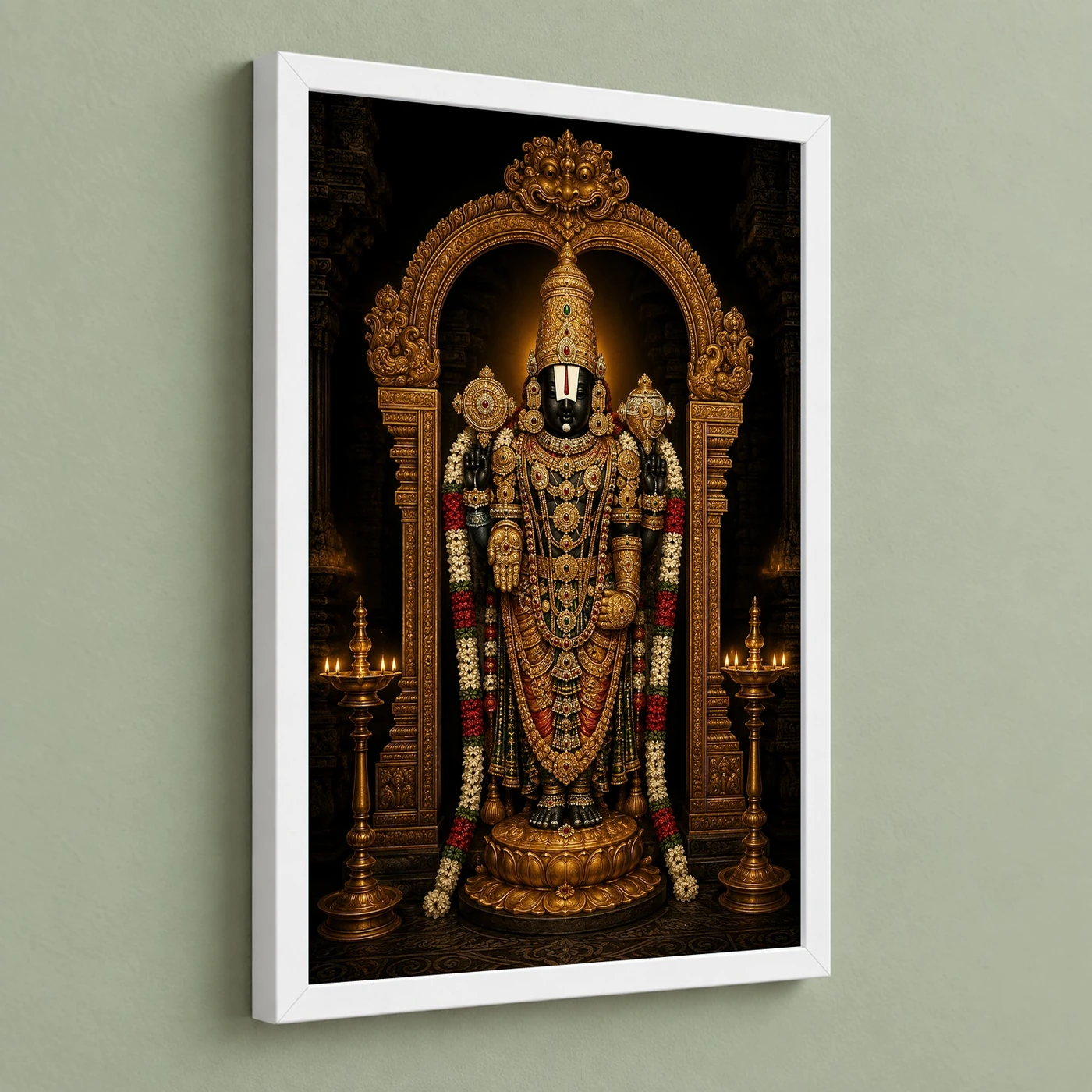Tirupati Balaji — Black Gold Darshan Frame, view 5