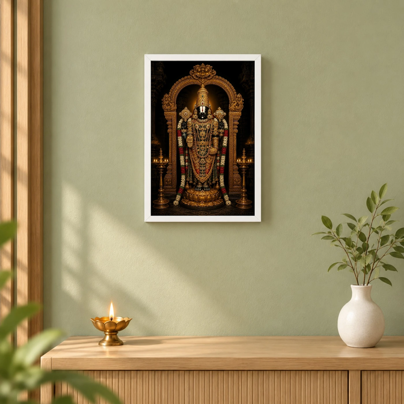 Tirupati Balaji — Black Gold Darshan Frame, view 6