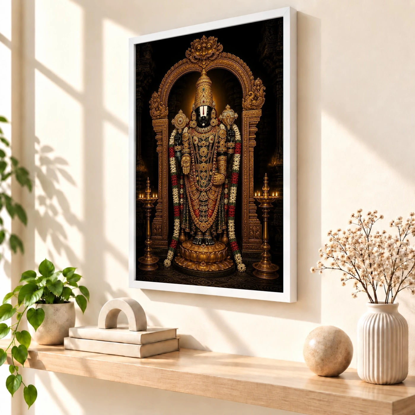 Tirupati Balaji — Black Gold Darshan Frame, view 7