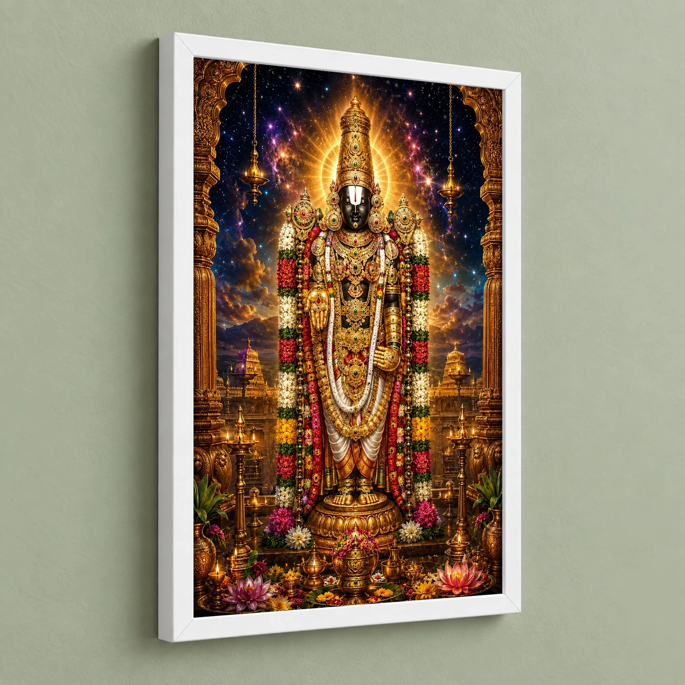 Tirupati Balaji Cosmic Celestial Aura Photo Frame, view 5