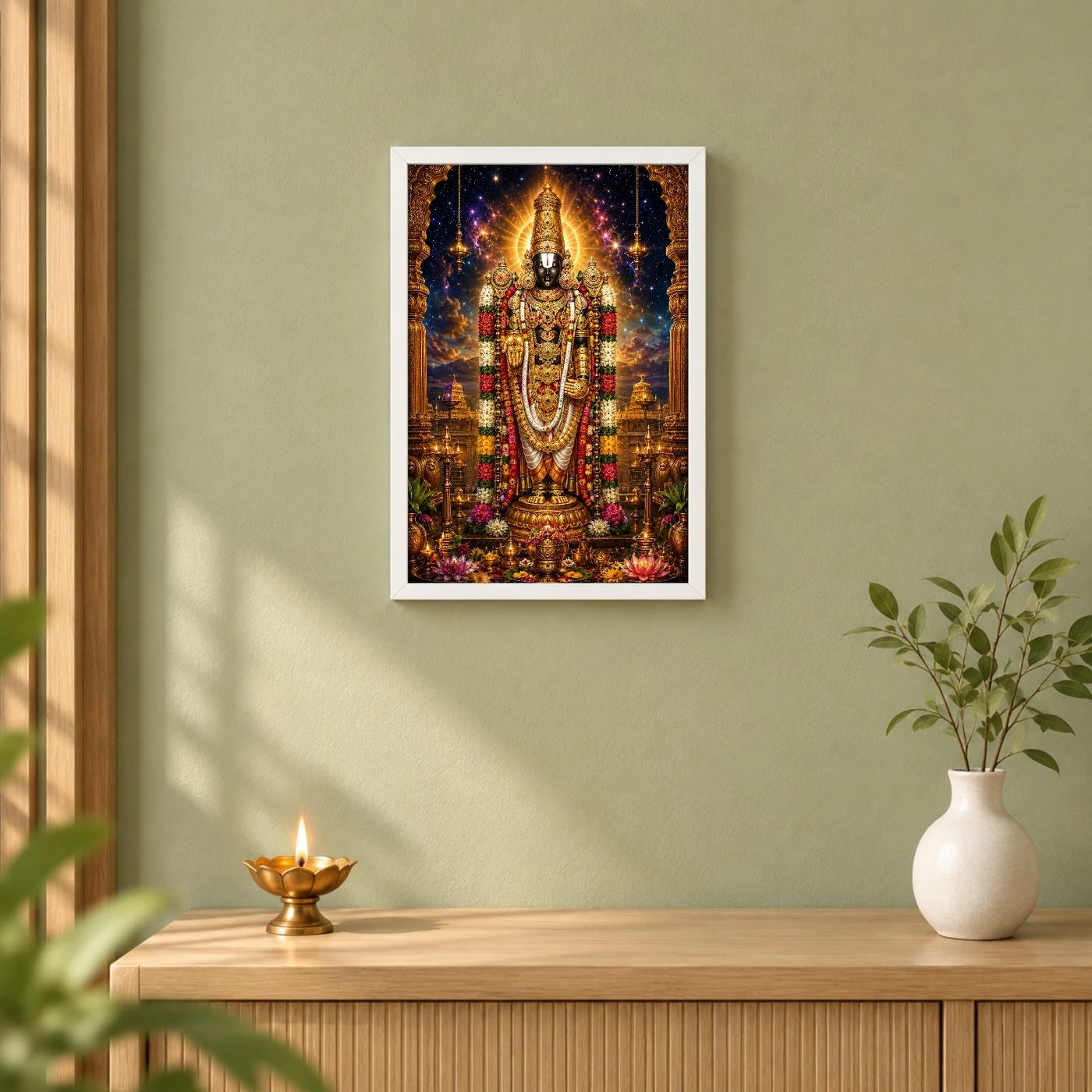 Tirupati Balaji Cosmic Celestial Aura Photo Frame, view 6