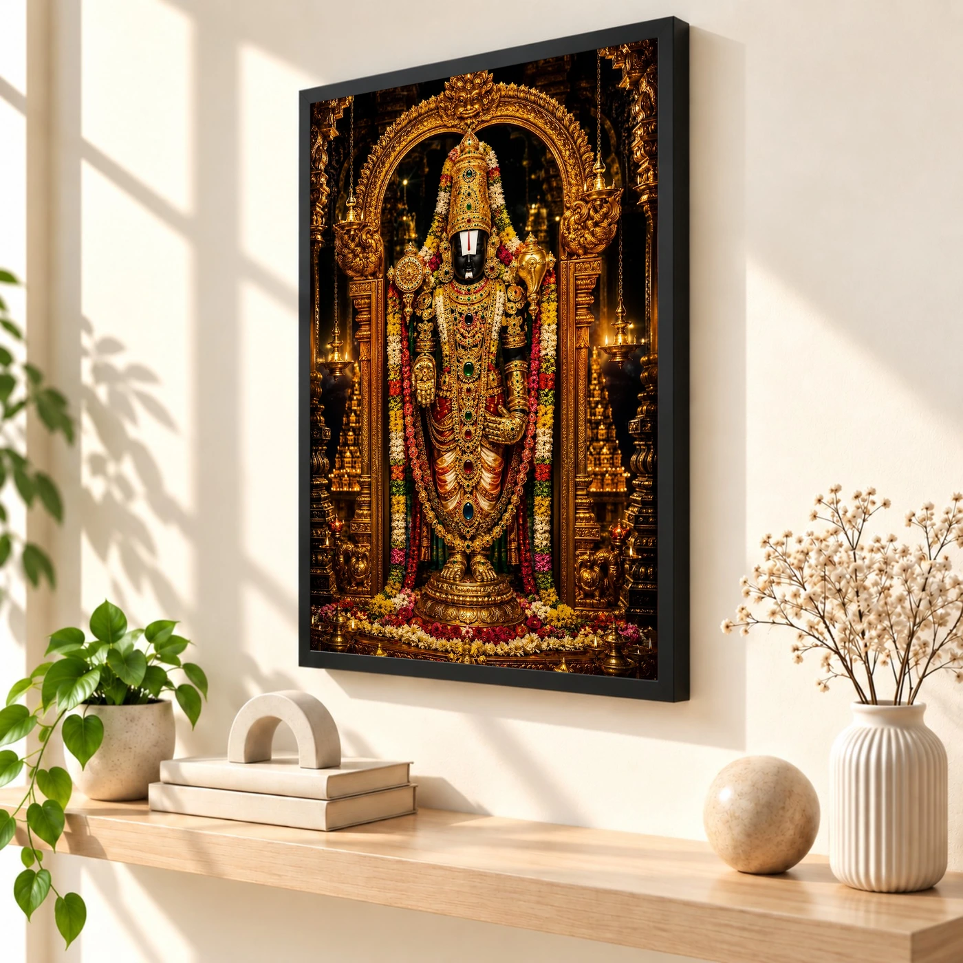 Tirupati Balaji Royal Jewel-Toned Portrait Photo Frame, view 2
