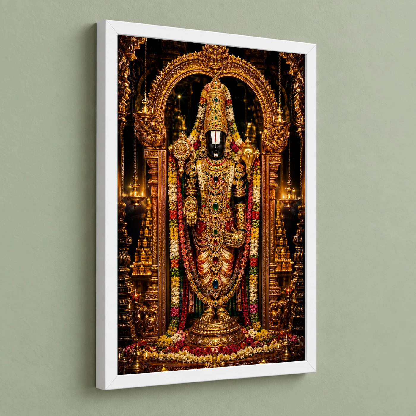 Tirupati Balaji Royal Jewel-Toned Portrait Photo Frame, view 5