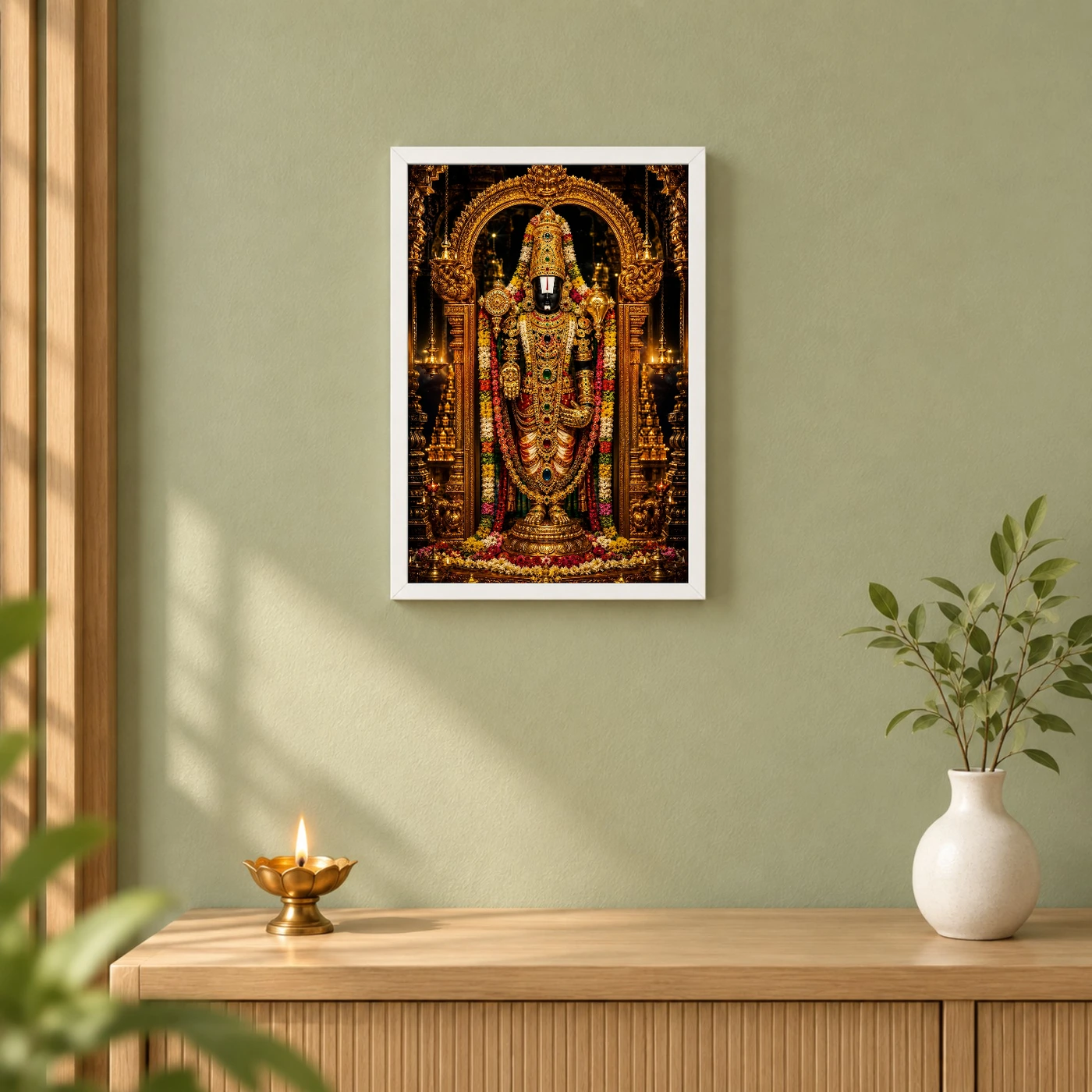 Tirupati Balaji Royal Jewel-Toned Portrait Photo Frame, view 6