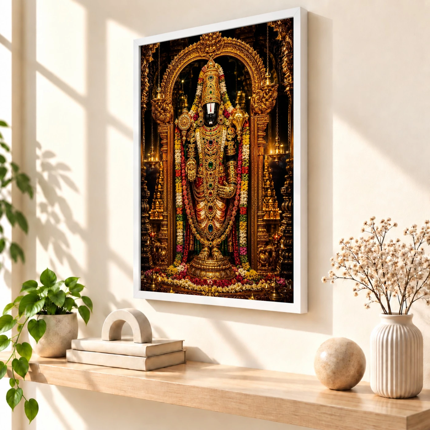 Tirupati Balaji Royal Jewel-Toned Portrait Photo Frame, view 7
