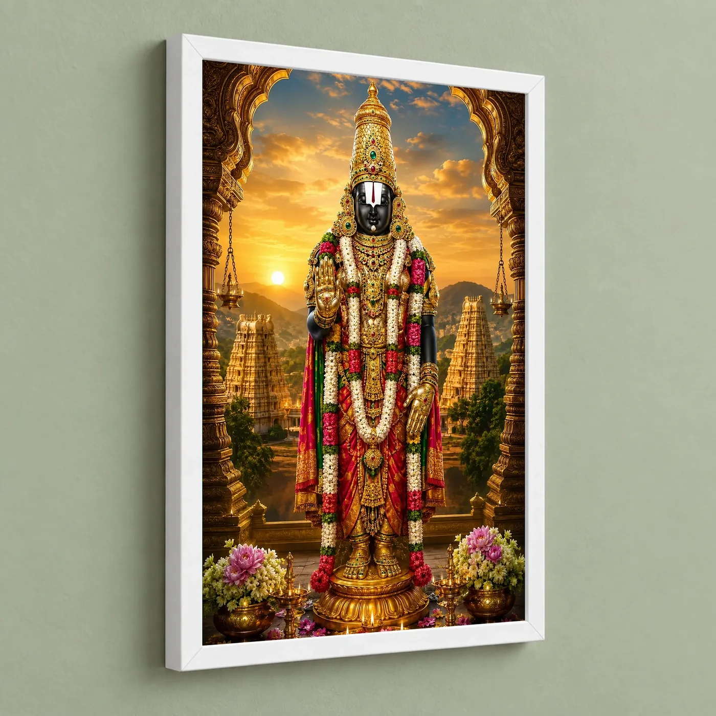 Tirupati Balaji Serene Sunrise Blessing Photo Frame, view 5