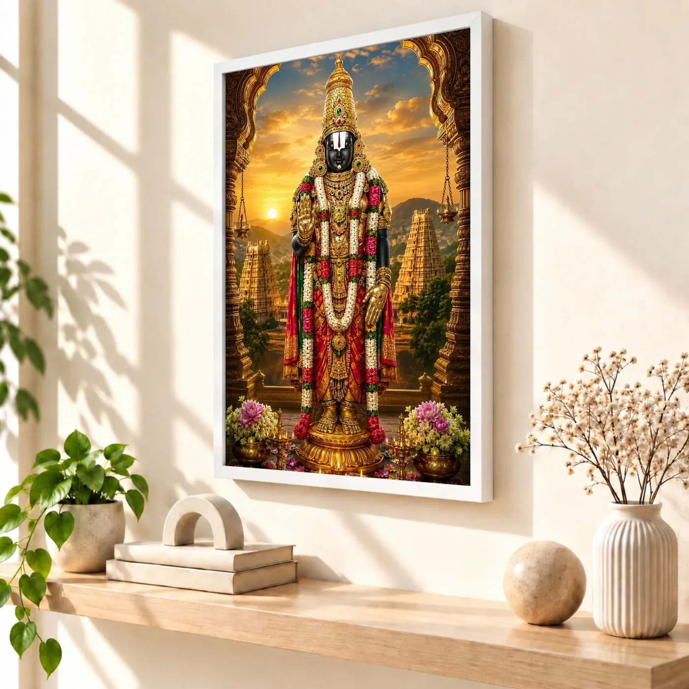 Tirupati Balaji Serene Sunrise Blessing Photo Frame, view 7