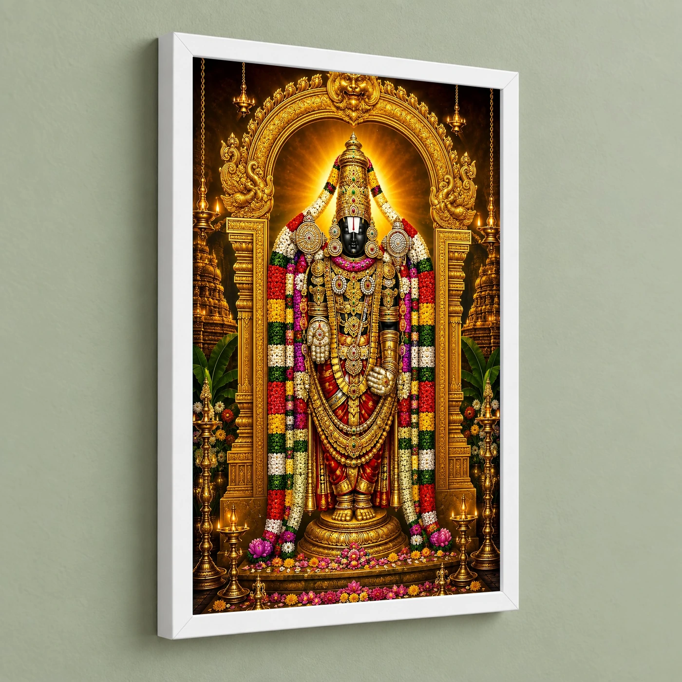 Tirupati Balaji Vivid Premium Spiritual Poster Art Photo Frame, view 5