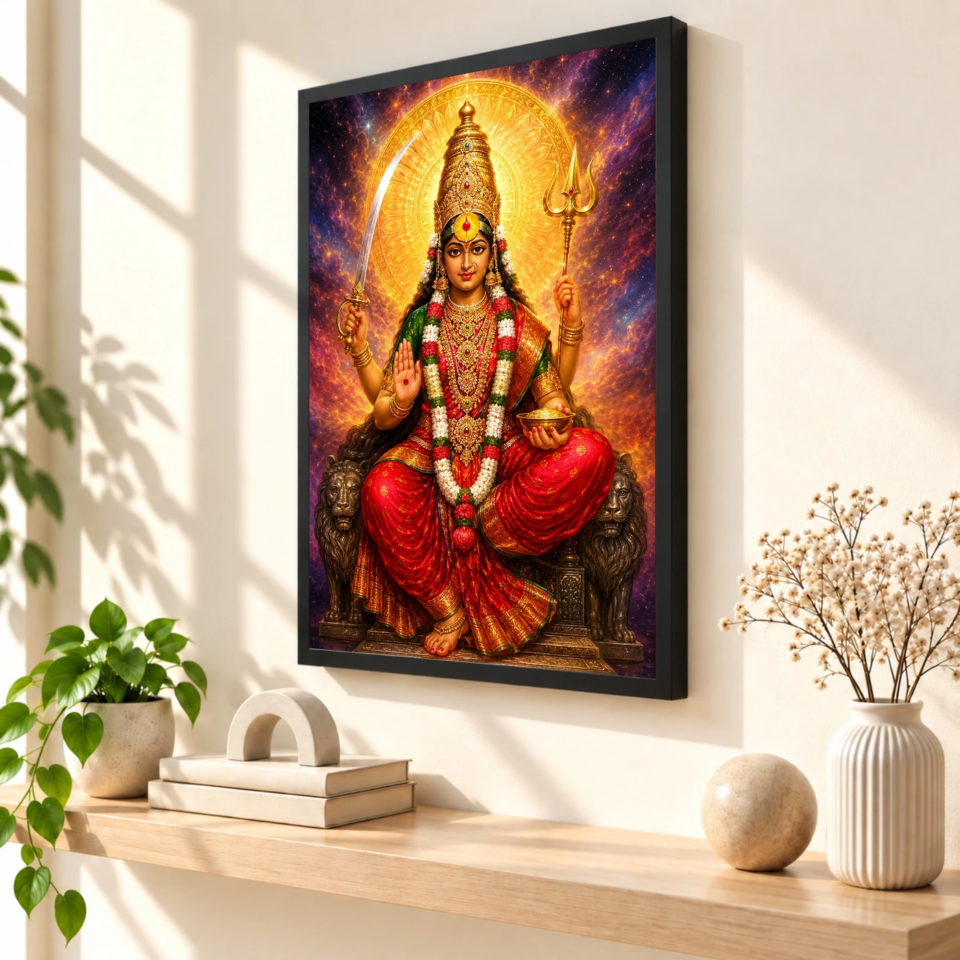 Tulja Bhavani Cosmic Celestial Aura Photo Frame, view 2