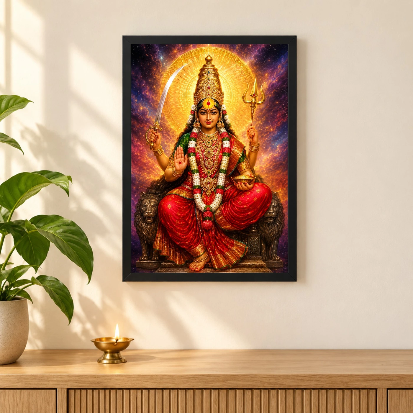 Tulja Bhavani Cosmic Celestial Aura Photo Frame, view 3