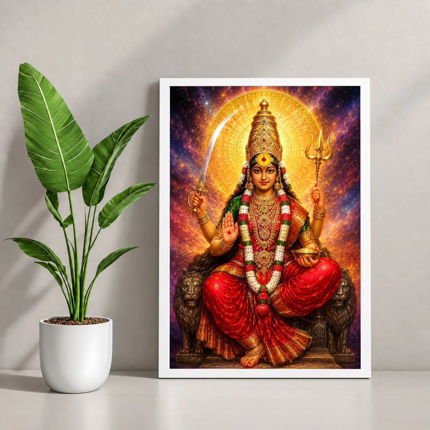 Tulja Bhavani Cosmic Celestial Aura Photo Frame, view 4