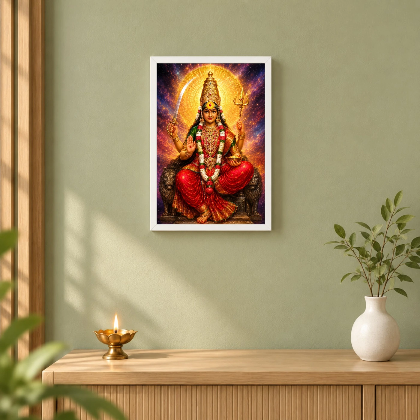 Tulja Bhavani Cosmic Celestial Aura Photo Frame, view 6