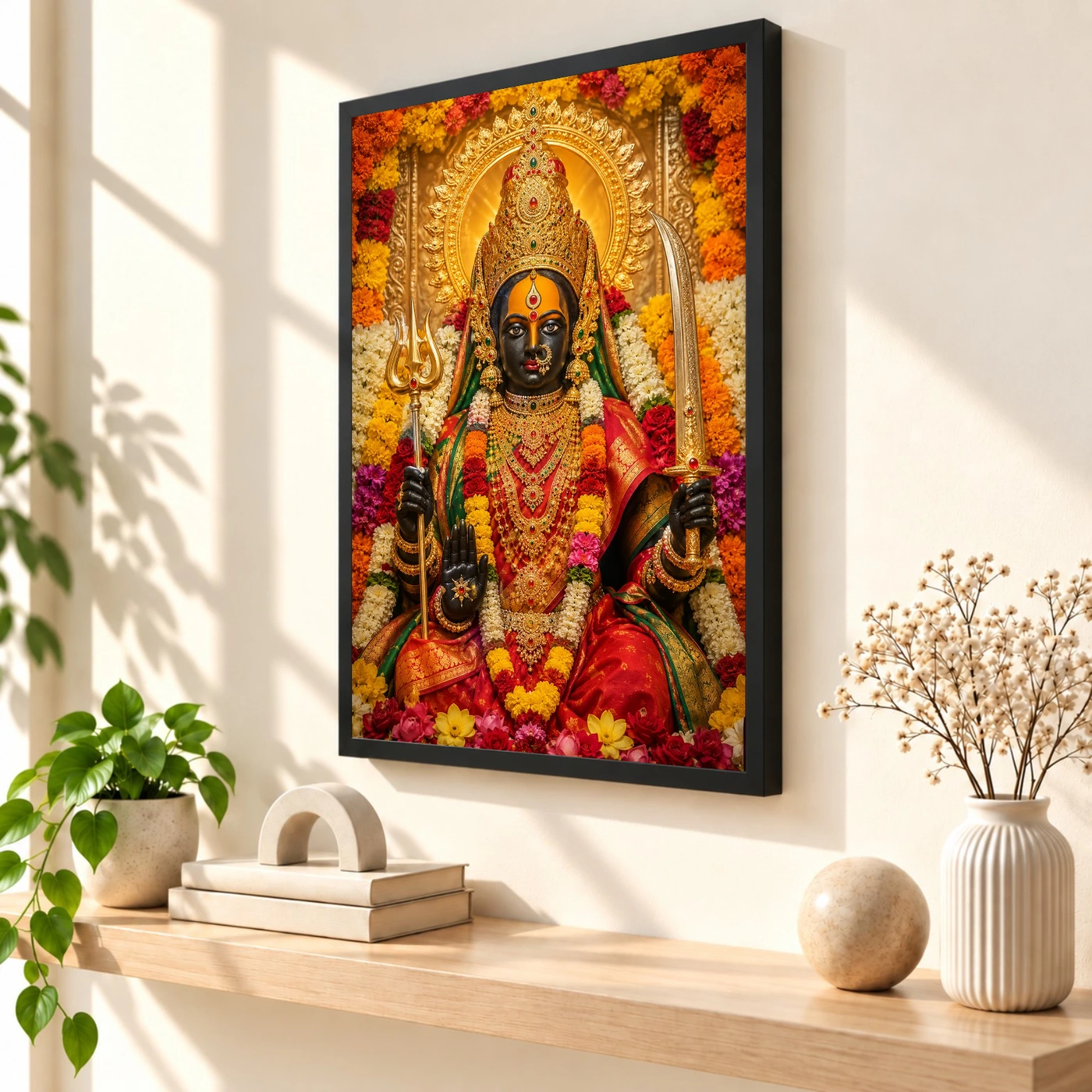 Tulja Bhavani Grand Festival Flower Decoration Photo Frame, view 2
