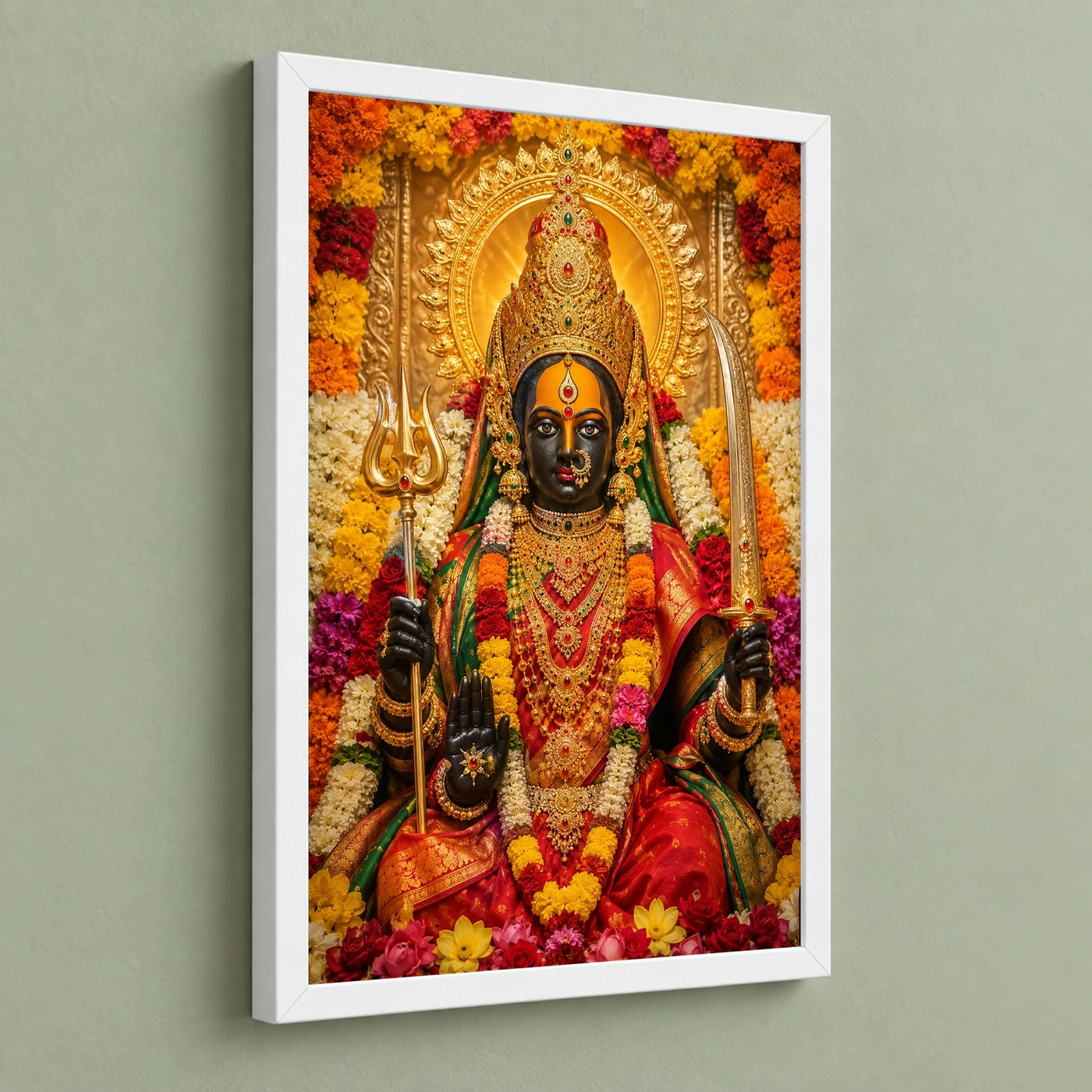 Tulja Bhavani Grand Festival Flower Decoration Photo Frame, view 5