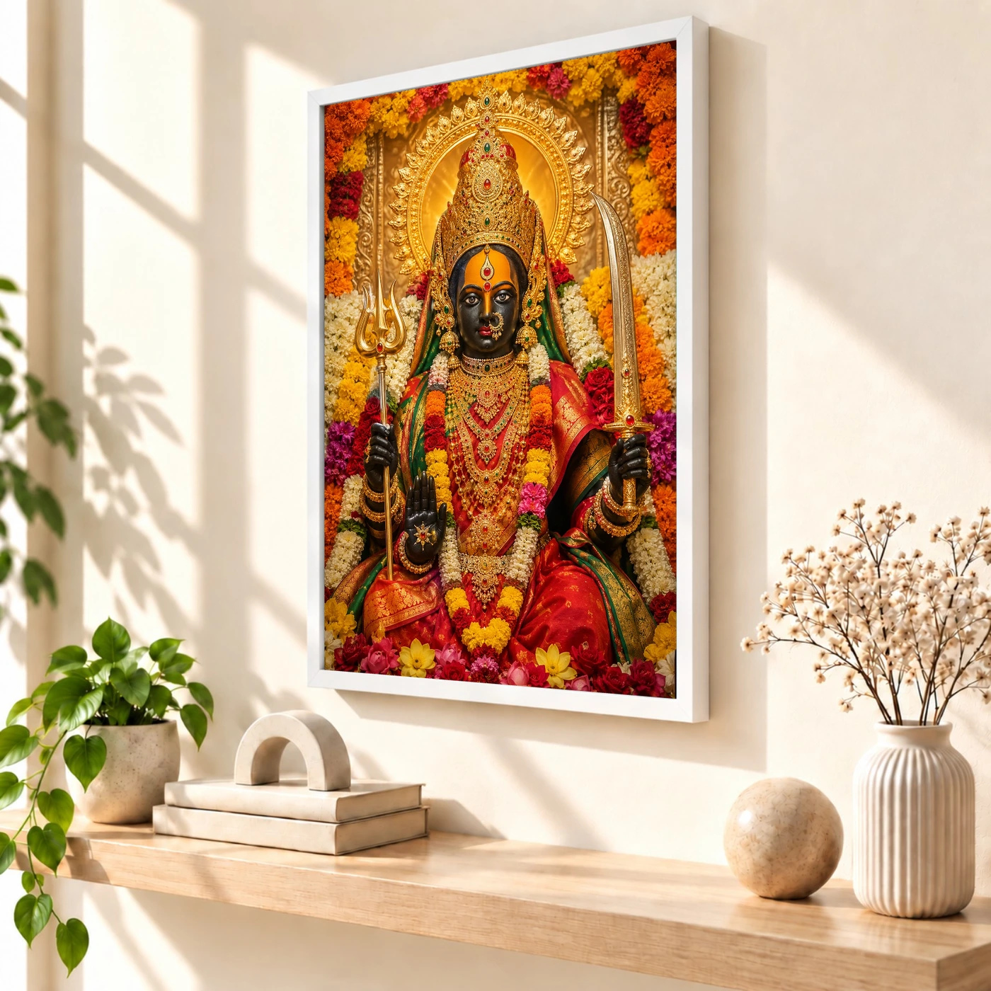 Tulja Bhavani Grand Festival Flower Decoration Photo Frame, view 7